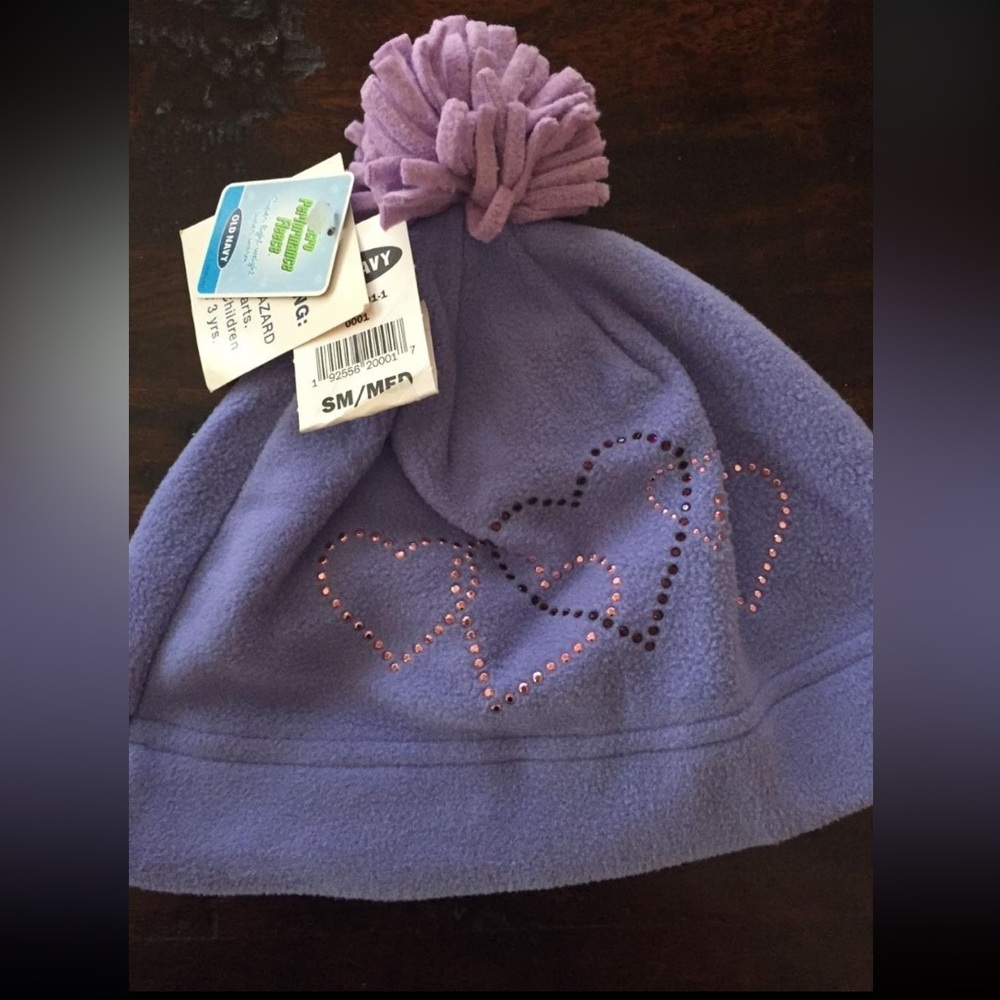 NWT Old Navy Kids Girls Purple Winter Hat Size S/M